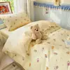 Conjunto de cama de três peças 100% algodão para dormitórios estudantis, especificamente para moradores do ensino médio e universitário, lençol de cama e fronha de edredom de algodão puro para cama de solteiro