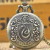 Venta Caliente Transfronteriza Reloj de Bolsillo Grande Retro Tema Harry Potter Collar Abatible Reloj de Cuarzo Reloj de Regalo Mayoreo