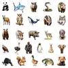 50 adesivos transparentes realistas de animais para decoração transfronteiriça de garrafas de água, malas, computadores, dioramas, agendas e materiais de aprendizagem infantil