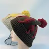 Nuevo y Lindo Gorro Tejido Jacquard de Gato Estilo Coreano para Mujer en Otoño e Invierno, Cálido y Versátil para Exteriores, Resistente al Frío, Dulce Gorro de Lana