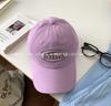 Gorra de béisbol roja de Corea del Sur para mujer, gorra informal de primavera y verano con pegatina, gorra de cabeza grande y parte superior suave que combina con todo, gorra para hombre
