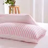 Fronha Simples Listrada Tricô Algodão Fronha Única Algodão Jersey Algodão Puro Par de Fronhas Venda Direta