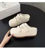 Pantuflas Birkenstock Rosas de Suela Gruesa para Mujer, Nuevo Estilo Primavera 2026, Medias Pantuflas Cerradas para Exteriores, Sin Cordones, Piel Genuina, Cómodas y Versátiles