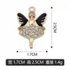 Pingente de Fada Pequena Esmaltado com Strass para Pulseira Colar Acessórios de Joias Lote Misto Disponível Venda Direta da Fábrica Transfronteiriço