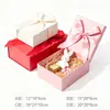 Caja dura personalizada, caja plegable premium, caja de regalo plegable de una sola pieza, caja plegable con tapa abatible magnética, cinta de satén