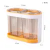 Balde para Armazenamento de Talheres de Cozinha Porta-Canetas de Mesa Organizador de Papelaria Caixa de Armazenamento de Ferramentas de Maquiagem Escorredor de Colheres e Hashis Porta-Hashis