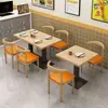 Mesa Restaurante Comercial Tienda de Té de Leche Hamburguesas Juego de Mesa y Sillas Restaurante de Comida Rápida Negociación Casa de Alquiler Apartamento Pequeño Mesa de Comedor