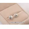 Pendientes de Plata de Ley 925 Estilo Coreano Flor Rosa Pendientes de Plata Esterlina Venta al por Mayor Pendientes Versátiles para Mujer