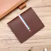 Nueva Cartera Corta para Hombre 2024 Estilo Coreano Cartera Horizontal con Cinta Estampada en Contraste Cartera de Moda para Estudiante Negocios para Hombre