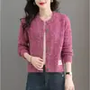 Estilo Coreano Primavera y Otoño Nueva Moda Reductor de Edad Estilo Extranjero Suéter Cardigan de Botones Coloridos Prenda Exterior Chaqueta de Punto Estilo Extranjero para Mujer