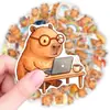 50 pegatinas nuevas de capibara de dibujos animados transfronterizas, creativas y lindas, pegatinas decorativas impermeables para planificador DIY