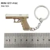 Mini Acessórios PUBG P90 S686 DP-28 Chaveiro de Liga Metálica Modelo de Arma Brinquedo Pequeno Ornamento