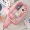Bolsa de cosméticos de dibujos animados transparente impermeable bolsa de aseo bolsa de almacenamiento de cosméticos de viaje para estudiantes bolsa de aseo bolsa de almacenamiento de viaje