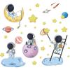 Nova LD96079 Cartoon Astronauta Lua Nuvens Planeta Estrela Escolhendo Quarto das Crianças Adesivos de Parede Decoração de Casa