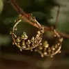 Pendientes Retro Dorados de Hongo Bohemio Europeos y Americanos Pendientes de Moda Transfronterizos Exagerados Venta Caliente de Comercio Exterior Al por Mayor