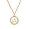 Collar con colgante de caballo corriendo para mujer, niña, acero inoxidable, pedrería, colgante de caballo, joyería de moda, regalo de cumpleaños