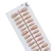 Unhas Postiças Usáveis Cor Nude Meio Taro, Manicure Transparente Gelo Degradê, Pontas de Unha Pré-Moldadas, Estilo Quente de Celebridade da Internet, Adesivos de Unha Postiça Cor Huan Huan