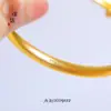 Tienda de oro de larga trayectoria con pulsera de anillo liso ajustable mate con arena dorada vietnamita, pulsera de estilo antiguo, joyería antigua para mujer