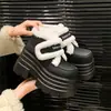 Botas de Neve com Solado Grosso para Mulheres, Quentes, Novo Modelo de Inverno 2026, Aumento de Altura de 8cm, para Pessoas Baixas, com Lã Adicionada e Forro Espesso, Sapatos Grandes de Algodão para o Nordeste
