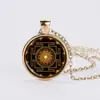 Collar Colgante de Piedra Preciosa Yantra Sagrado de Sri Lanka Venta Caliente Europeo y Americano Cadena de Suéter Retro Venta al por Mayor