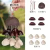 Chocalho de Casca de Fruta Natural Kit de Material Divertido de Quatro Peças de Cobre Pingente Pronto Tendência Nacional DIY Sino dos Ventos Artesanal Ornamento de Cura