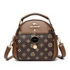 Bolso para teléfono móvil de mujer de gran capacidad Multicapa 2025 Nuevo Versátil Moda Bandolera Bolso redondo pequeño Bolso de hombro de cuero suave Moderno