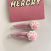 Horquilla de pelo con forma de garra de gato de Hello Kitty con forma de BB, dulce y linda, con flequillo lateral, para niñas y niños.