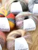 Fio de Lã Mohair Tingido em Seção Gradiente Fio Fino Bola de Lã Tricotada à Mão