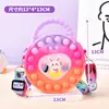 Bolsa de Silicona al por Mayor Bolso Cruzado para Niñas Almacenamiento Billetera para Monedas Alivio del Estrés Infantil Bolsa Tote de Hombro con Burbujas Bolsa de Almacenamiento Regalo