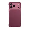 Rojo Borgoña aplicable para funda de teléfono Apple 18pm 16 agujero preciso textura de cuero iphone15 cuatro esquinas airbag 14 color sólido 17
