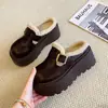 Zapatos de Algodón Birkenstock de Suela Gruesa y Felpa, Mocasines Cerrados para Mujer, Ropa de Exterior, Nuevo Estilo Invierno 2026, Mocasines de Aspecto Alto, Botas de Nieve