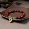 Pulseira de cinábrio natural autêntica pulseira atacado alto teor deste ano da vida Jade Hetian Jade Dongling fábrica de geração de e-commerce