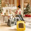 Ventana transparente, mochila transportadora de gato transpirable, transportador de mascotas portátil para salidas, gran capacidad, adecuado para gatos y perros, se puede llevar en la mano