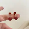 Accesorios para Orejas Tendencia en Tiktok Estilo Año Nuevo Pendientes Rojos Personalizados de Ancola Modernos Versátiles Tachuelas para Orejas Ganchos para Orejas Pinzas para Orejas para Mujer