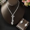 Traje de Dama para Novia Europeo y Americano Transfronterizo Nuevo Primer Collar de Joyería Aretes Vestido de Novia Pulsera Elegante Combinable