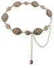 Nuevo cinturón cruzado para mujer, elegante y con estilo, estilo vintage con cadena decorativa metálica tallada, accesorio para mujer en stock