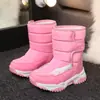 20 botas de neve para meninos inverno com forro de veludo quente botas para crianças meninas sapatos de algodão sapatos grandes para crianças tênis