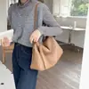 Bolsa de Ombro Customizada da Moda, Bolsa de Uso Diário Estilo Coreano de Nicho, Couro PU Macio, Estilo Simples, Bolsa Transversal de Grande Capacidade para Mulheres
