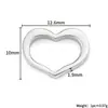 Colgante de Corazón Hueco Brillante Simple Nicho Accesorios de Joyería DIY Versátil para Pulsera y Collar Accesorios al por Mayor