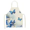 Delantal Estampado de Mariposas Europeo y Americano Transfronterizo Impermeable y a Prueba de Aceite Moda Personalizada Soporta Lotes de Una Pieza