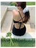 Traje de baño Nuevo Coreano de Deseo Puro Personalizado para Mujer, Traje de Baño Morado Girly de Alta Gama, Traje de Baño Ligeramente para Gorditas y Adelgazante, Huludao