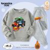 Equipe Batalha Ciclone roupas de corrida roupas infantis suéter infantil blusa para meninos calça de moletom manga longa forrado com fleece legal bonito conjunto de duas peças