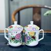 Jingdezhen Cerâmica Xícara de Água Xícara de Chá Esmalte Cor Paisagem Master Boutique Escritório Xícara de Chá para Xícara Caixa de Presente Embalagem
