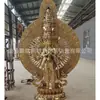 Estatua de Buda de Xizang del Fabricante Fundición de Cobre Puro 2.3m Bodhisattva Guanyin de las Mil Manos y los Mil Ojos Adorno de Estatua de Buda de Cobre