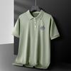 [entrega rápida] polo casual de manga corta para hombre con solapa, camiseta de verano de media manga holgada elástica transpirable