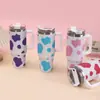 Amazon Nuevo Producto Vaca Diamante Taza para Coche 40oz Aislada para Vehículo con Popote Enfriador de Hielo Taza para Cerveza Estampado de Logo