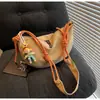 Bolsa Transversal Simples Feminina Transfronteiriça 2023 Nova Versátil Moda Tendência Mochila Bolsa de Ombro Bolsa Dumpling Bolsa de Braço