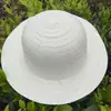 Bolsa de balde tecida à mão, bolsa transversal de palha para praia, conjunto de chapéu de sol de palha de verão para crianças com franja ondulada