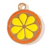 Serie de Frutas Manzana Limón Fresa Joyería Accesorios Colgante de Aleación DIY Cadena para Teléfono Móvil Llavero Colgante Hecho a Mano