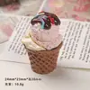 Accesorios de Resina para Manualidades de Dibujos Animados, Bolas de Helado 3D, Pegamento de Crema, Pinzas para el Cabello, Hebillas de Zapatos, Llaveros, Colgantes y Decoraciones